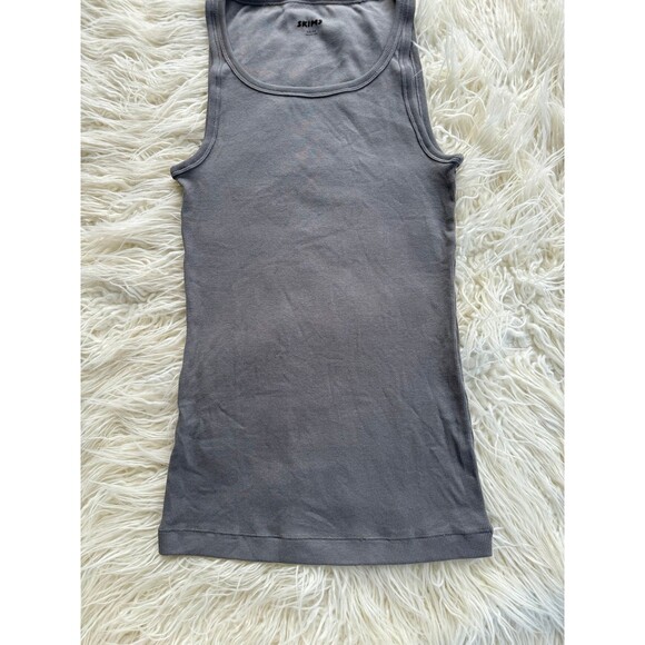 Skims Cotton Men's Rib Tank Gray Size Small - Picture 5 of 9